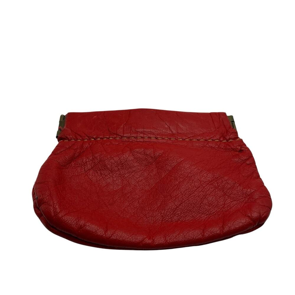 Coin Purse Vintage Red Leather Retro Chic Pop Open Closure Small Classic Money - Picture 2 of 8